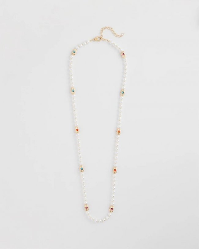 Chicos Goldtone Faux Pearl Single-Strand Necklace - PEARL Chicos Goldtone Faux Pearl Single-Strand Necklace - PEARL