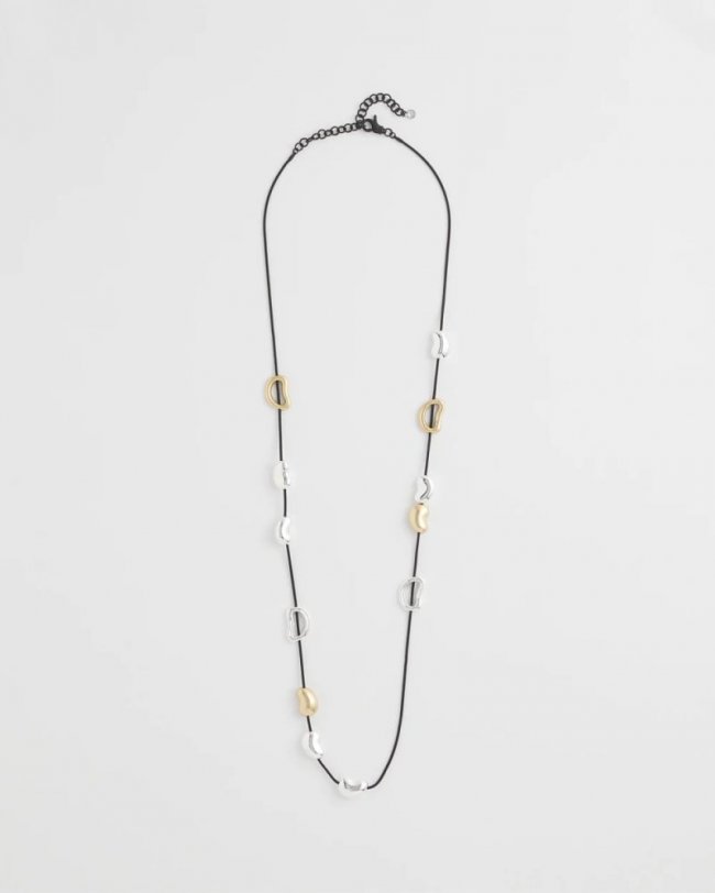 Chicos Mixed-Metal Charm Necklace - MIXED METALS Chicos Mixed-Metal Charm Necklace - MIXED METALS